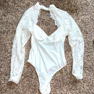 Really cute white lace bodysuit